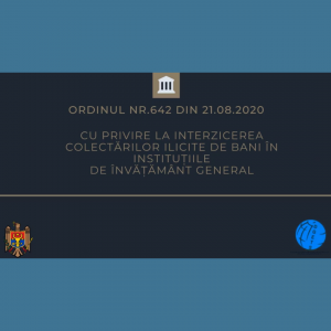 Interzicerea colectărilor ilicite de bani în instituțiile de învățământ general