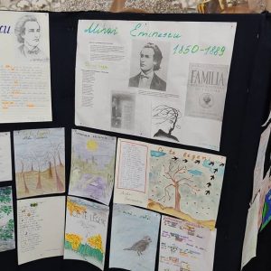 Выставка рисунков по произведениям этого автора поэта М.Еминеску