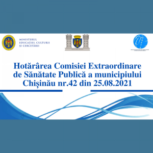 Hotărârea CESPMC nr. 42 din 25.08.2021