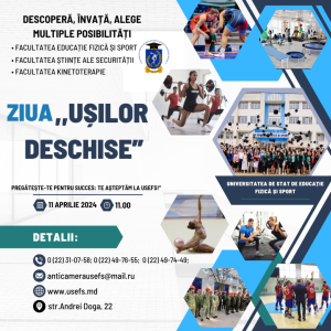 Ziua ușilor deschise la Universitatea de Stat de Educație Fizică și Sport