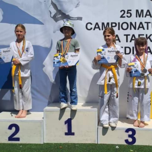 Поздравляем ученицу 1 „А” класса Морозову Алису с победой на Чемпионате по TAEKWONDO, 3 этап